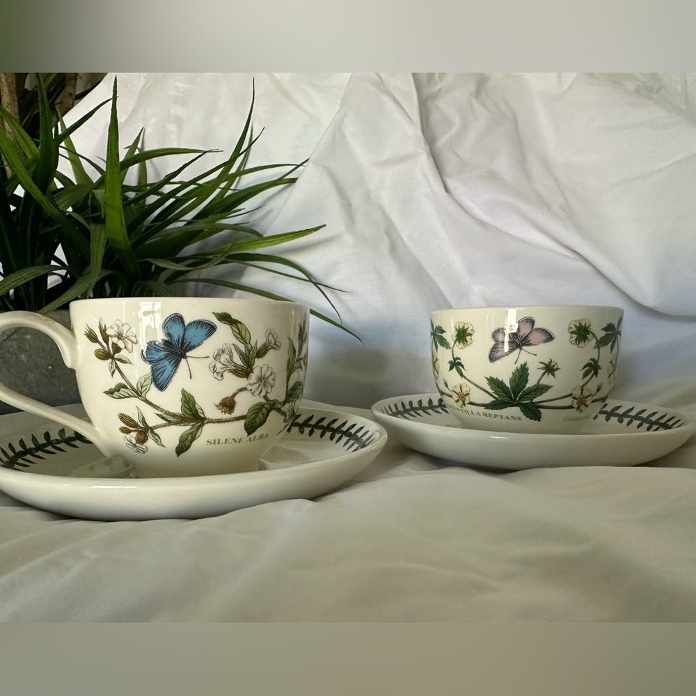 2 Portmeirion Botanical Garden Coffee Cup and Saucer